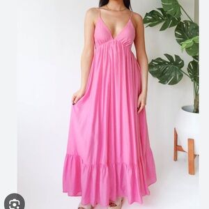 Pink maxi dress